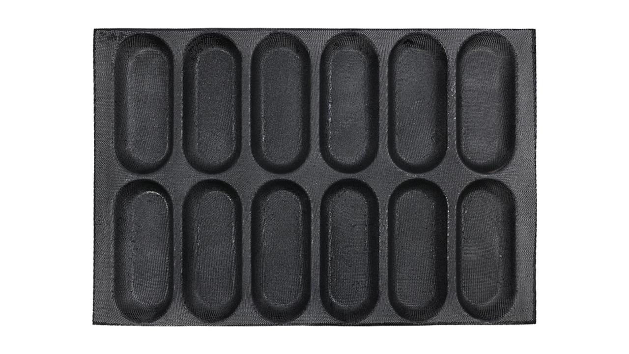 Fengyang Jiasong 12-cavity-oval-mini-hot-dog-mold-m014