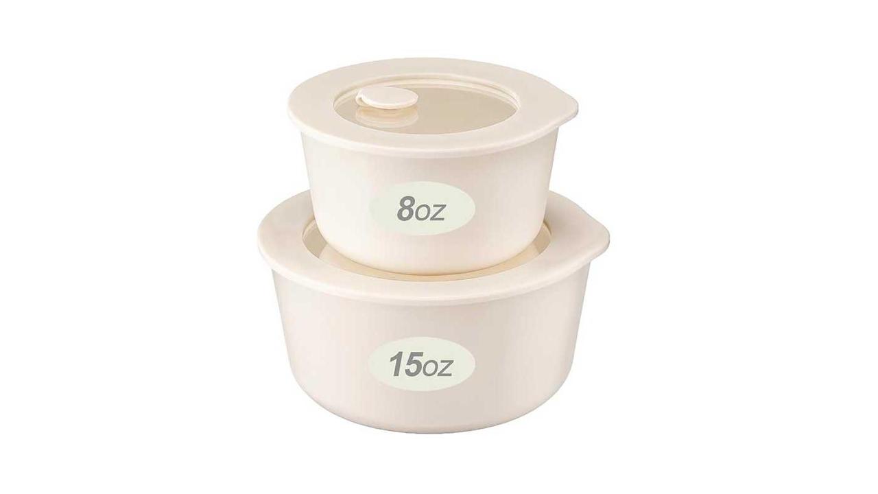 Fengyang Jiasong 2-piece-round-ceramic-coated-silicone-glass-storage-set