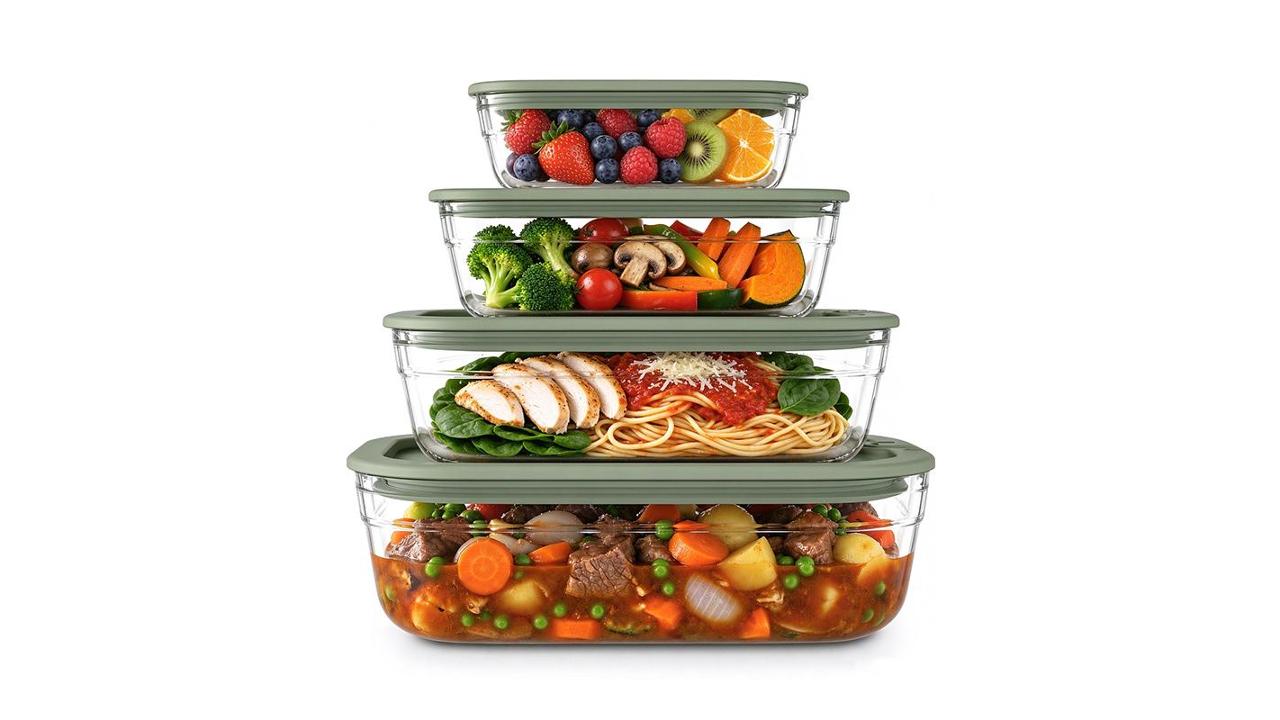 Fengyang Jiasong 4-piece-rounded-rectangle-silicone-glass-food-storage-set