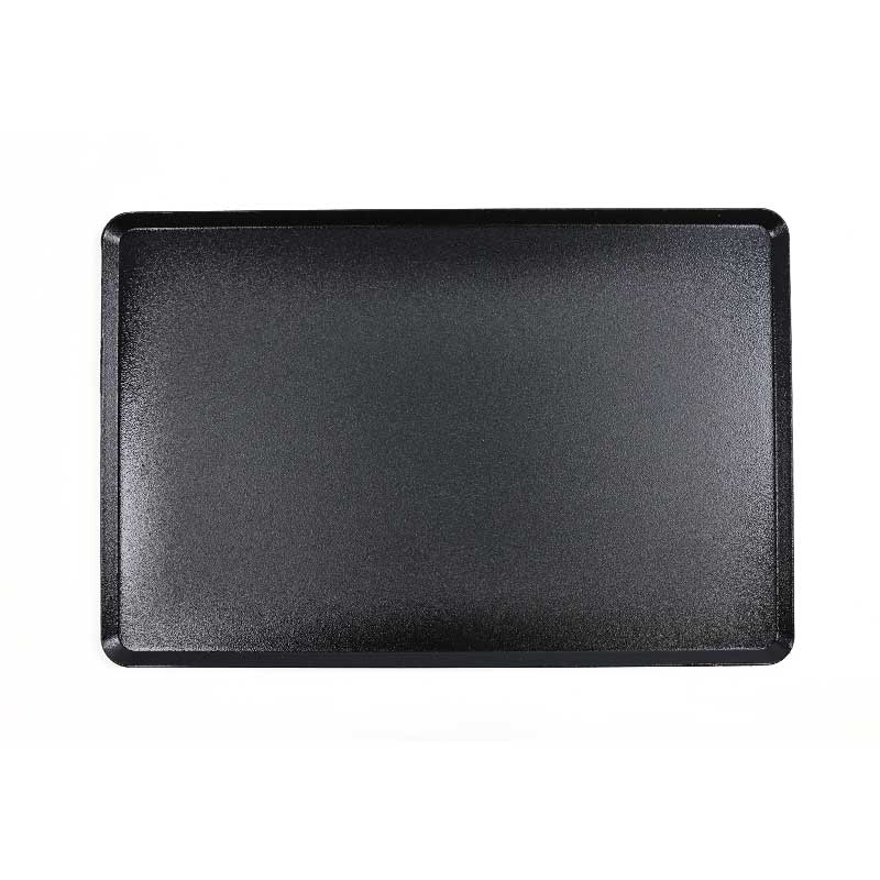 Black Rectangular Rounded-Corner Silicone Angled Edge Baking Tray