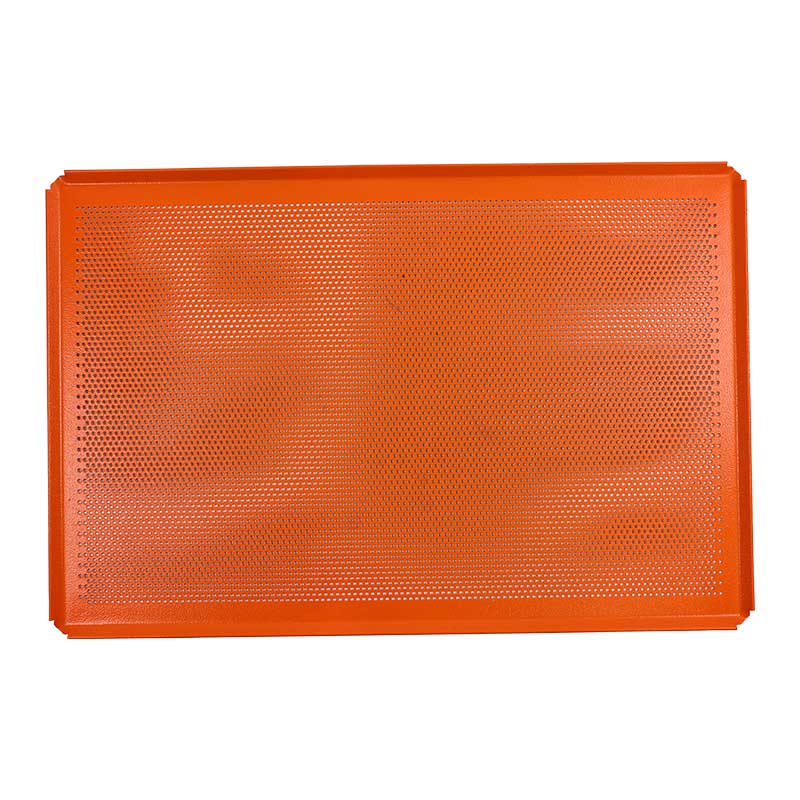 Orange Rectangular Hollow Cut-Corner Silicone Baking Tray